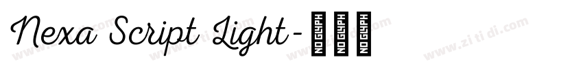 Nexa Script Light字体转换